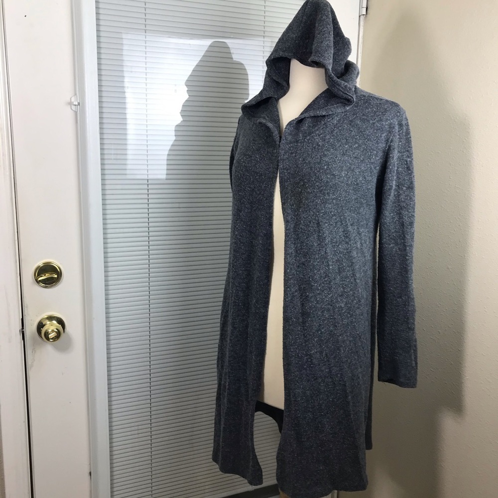 Jesse & J open cardigan hoodie gray long